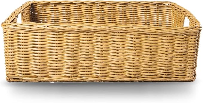 The Basket Lady Under the Bed/Basic Wicker Storage Basket, 22 in L x 16.5 in W - Image 4