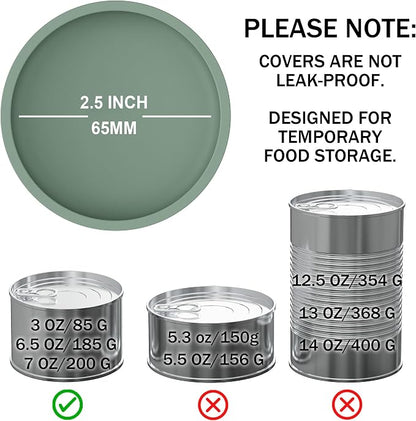 OHMO 2 Pack Cat Food Can Lids, Small Size Silicone Pet Food Can Lids Covers - Image 2