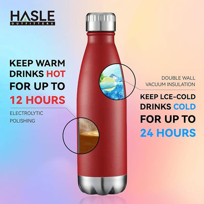 HASLE OUTFITTERS 17oz Stainless Steel Water Bottles, Vacuum Insulated Water - Image 4