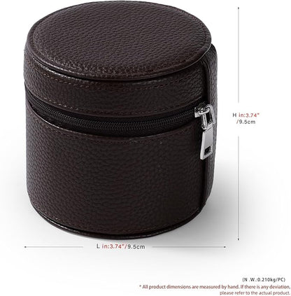 Oirlv Luxury Leather Watch Travel Case Single Watch Case with Removable Pillow(Brown)