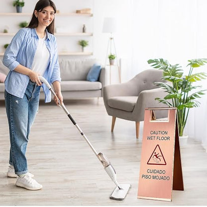 Kigley 2 Pcs Wet Floor Sign, 24 Inch Stainless Steel Caution Wet Floor Sign - Image 7