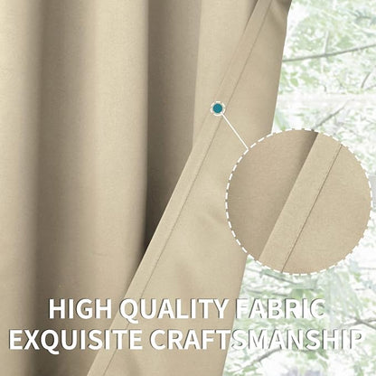 BGment Beige Curtains Kitchen Window Over Sink 36 Inches Length - Image 6