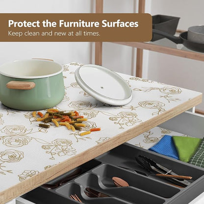 Shelf Cabinet Liner for Kitchen- Non Adhesive 17.5In x 20FT Drawer Liner - Image 3