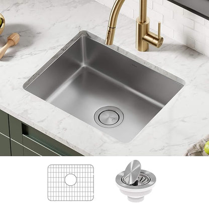 KRAUS Dex 21-inch Undermount 16 Gauge Stainless Steel Single Bowl Kitchen Sink, KA1US21B