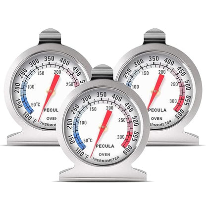 Oven Thermometer 50-300°C/100-600°F, Oven Grill Fry Chef Smoker Thermometer by PECULA