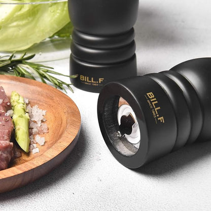 BILL.F Salt and Pepper Grinder Wooden Pepper Mill Grinder Salt Pepper Shakers - Image 4