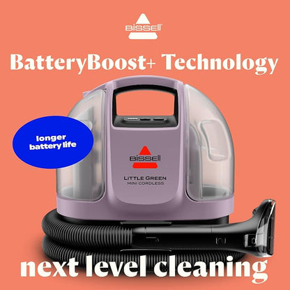BISSELL Little Green Mini Cordless Portable Carpet and Upholstery Deep Cleaner - Image 3