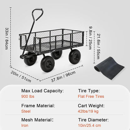 Garden Wagon Cart Heavy Duty 880 LBS Steel Utility Cart - Image 7