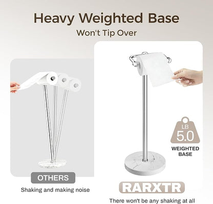RARXTR Toilet Paper Holder Stand, Bathroom Free Standing Toilet Paper Stand - Image 4
