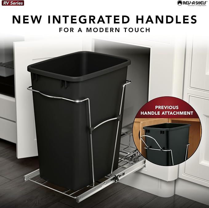 Rev-A-Shelf Pullout Trash Can for Kitchen Cabinets 35 Qt Garbage Waste - Image 3