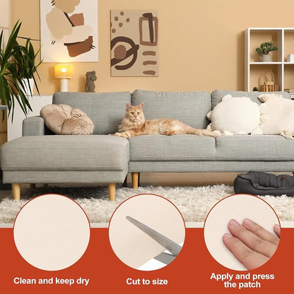 PATIKIL Leather Patches Tape for Furniture, 6.3 x 61 Inch Self Adhesive Vinyl - Image 3