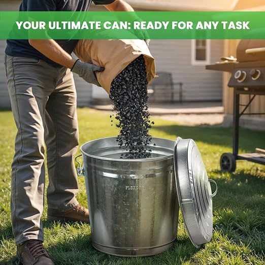 Plexon 10 Gallon Metal Trash Can - Image 8