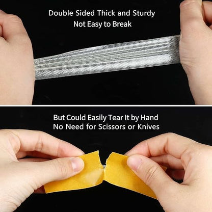 4Pack Double Sided Tape Heavy Duty, 2in x 66FT, Super Sticky Resistente Clear - Image 4
