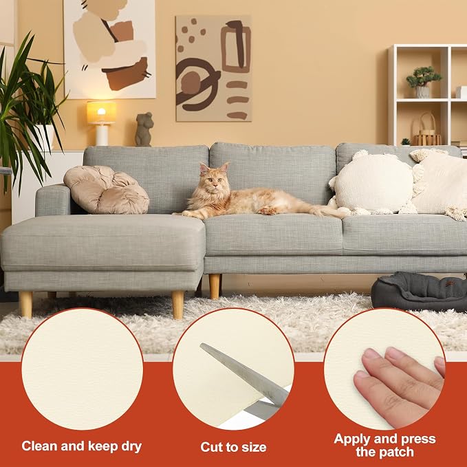 PATIKIL Leather Patches Tape for Furniture, 3.2 x 61 Inch Self Adhesive Vinyl - Image 3