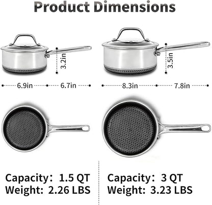 Hybrid Nonstick Saucepan Set of 2 - Image 2