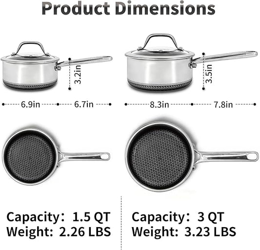 Hybrid Nonstick Saucepan Set of 2 - Image 2