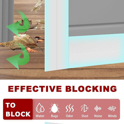 Weather Stripping Self Adhesive Door Draft Stopper Flexible Shower Door Bottom - Image 3