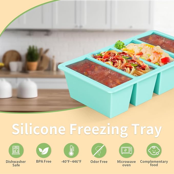 Silicone Freezer Tray for Sauce Cube: GGOW Silicone Freezing Tray for Broth - Image 5