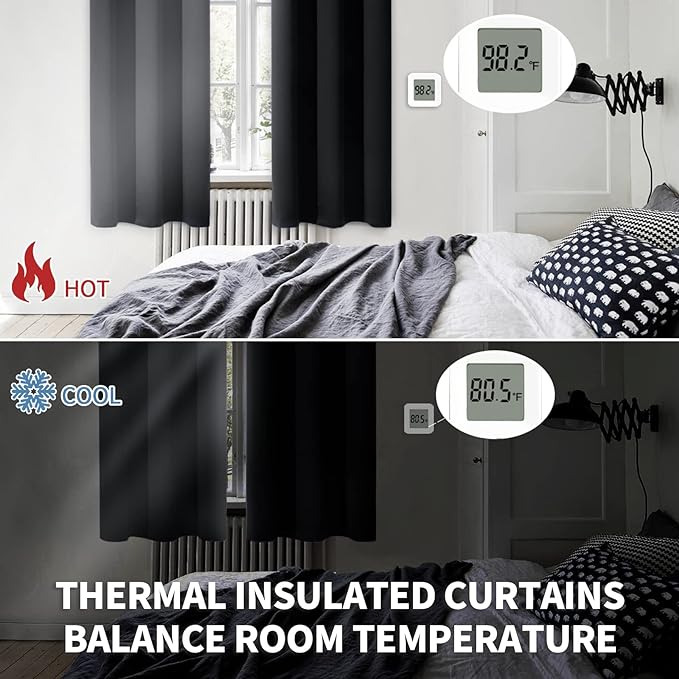 BGment Black Out Curtains 54 Inches Length - Image 3