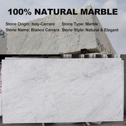 Koville Italian Marble Paper Towel Holder Countertop, Carrara Stone Paper Towel - Image 4