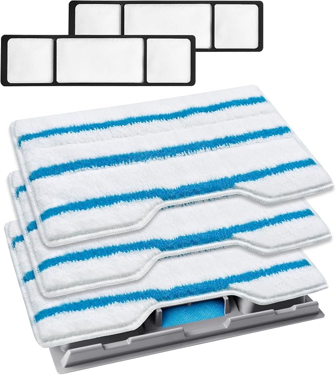 KEEPOW Reusable Mop Replacement Pads, Mop Pads Refills Compatible by KEEPOW
