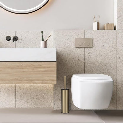 BGL Brushed Gold Toilet Brush and Holder, Stainless Steel Toilet Brushes - Image 7