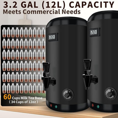 Electric Heating Insulated Beverage Dispenser-12 L/3.2 Gallon Hot Drink Beverage - Image 3