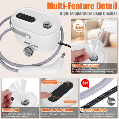 9 in 1 Handheld Steam Cleaner for Home Use, Portable Steamer for Cleaning - Image 6