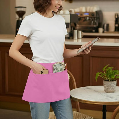 BOHARERS 3 Pack Pink Waitress Aprons - Image 3