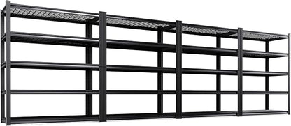 Set of 4 Garage Shelving-3000 lbs 5 Tier Storage Shelves, Adjustable Heavy Duty by Unknown