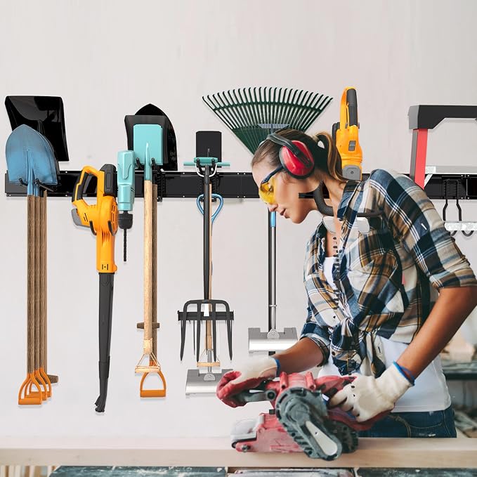 Garage Tool Storage Rack, Heavy Duty Garage Storage Organizer Rack System Wall - Image 7