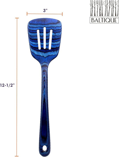 Totally Bamboo Baltique Malta Collection 12-1/2" Wooden Slotted Spatula - Image 6