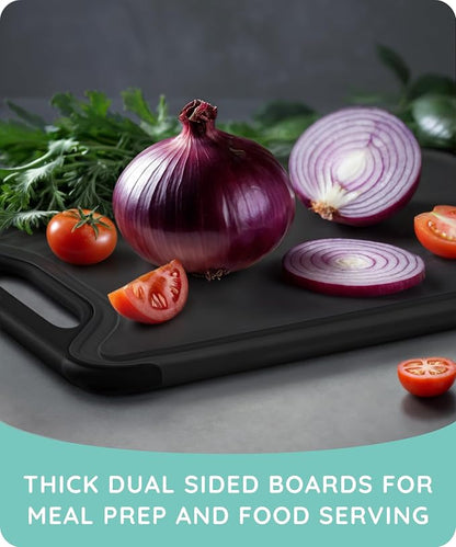 Cutting Boards for Kitchen, Plastic Cutting Board Set of 3, Dishwasher Safe - Image 7