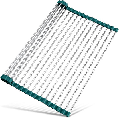 Tomorotec Stainless Steel Roll Up Dish Drying Rack, Foldable Over The Sink by Tomorotec