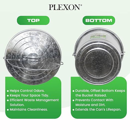 Plexon 6 Gallon Outdoor Trash Can - Image 4