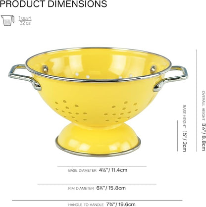 Calypso Basics by Reston Lloyd Powder Coated Enameled Colander, 1 Quart - Image 3
