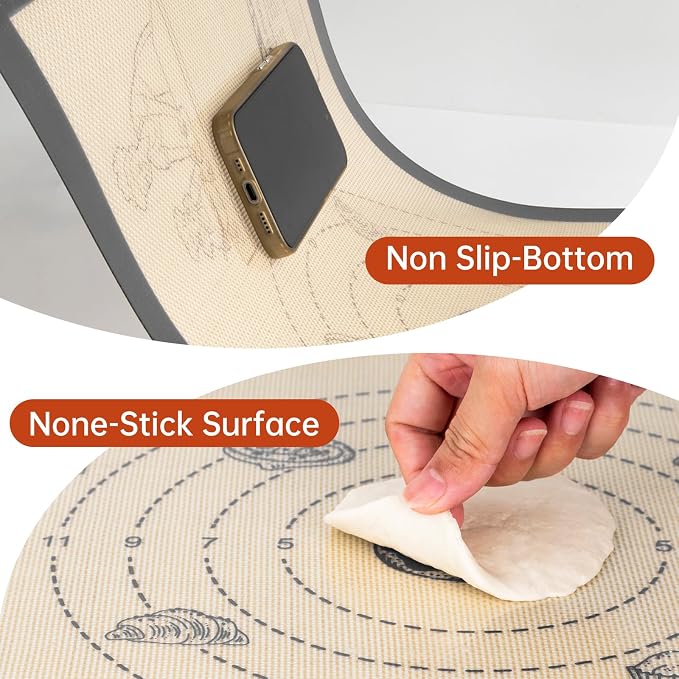 Silicone Mat for Baking, Extra Thick Silicone Baking Mat - Image 8