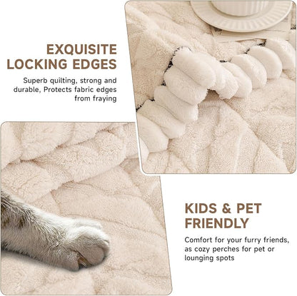 OTOB Plush Couch Cover for Dogs Washable, Non Slip Fuzzy Soft Armrest Backrest - Image 4