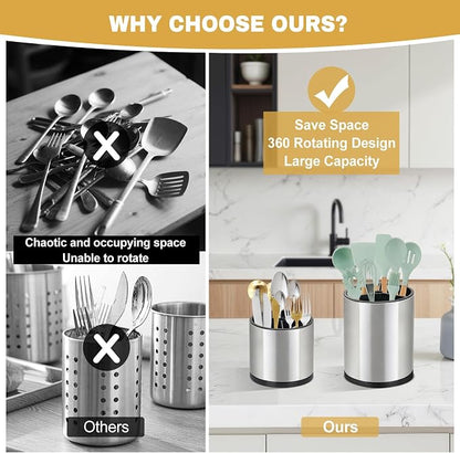 2Pack Kitchen Utensil Holder Set - Image 3