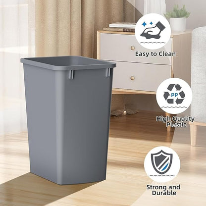 ROOMTEC Lightweight and Durable Slim Trash Can, 35QT Kitchen Trash Can - Image 3