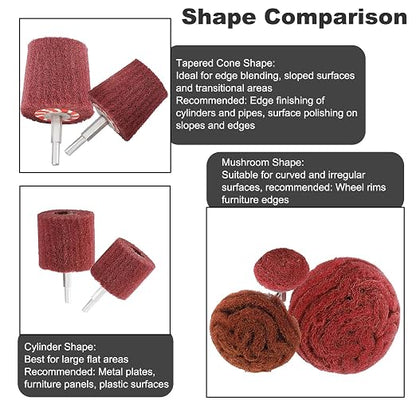 HighFree 7 PCS Non Woven Abrasive Buffing Polishing Wheels Drill Attachment Set - Image 8