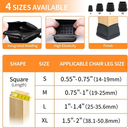 Ezprotekt 24 Pcs Large Chair Leg Sliders - Image 2