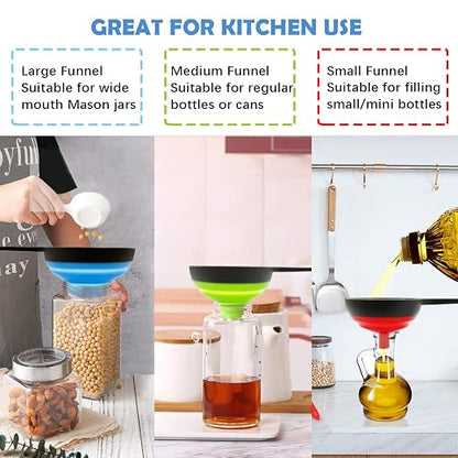 Funnels for Filling Bottles, Wide Mouth Canning Funnel for Kitchen Use Mason - Image 6