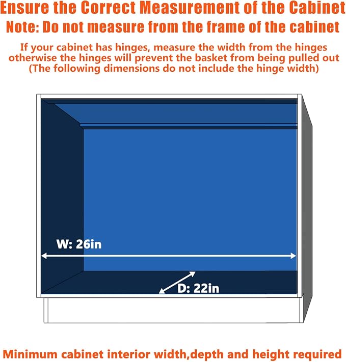 Pull Out Cabinet Organizer 25½" W x 21½" D, Heavy Duty Cabinet Pull Out Shelves - Image 4