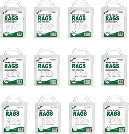 Premium White T-Shirt Cleaning Rags – White Cotton Rags by SupremePlus