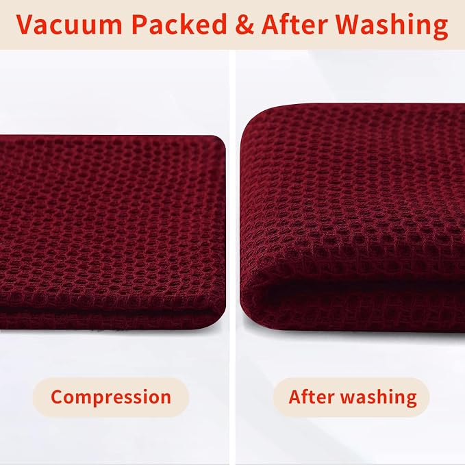 Homaxy 100% Cotton Waffle Weave Kitchen Dish Cloths, Ultra Soft Absorbent Quick - Image 8