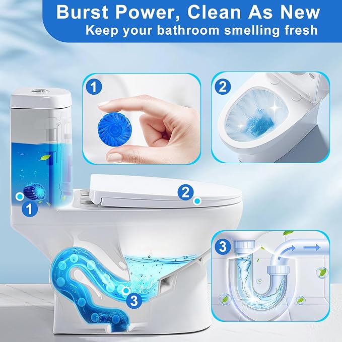 Toilet Bowl Cleaner Tablets 40 Pcs, Septic Safe Automatic Toilet Tank Cleaner - Image 4