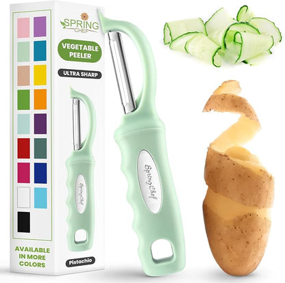 Spring Chef Premium Swivel Vegetable Peeler, Comfortable Handle and Ultra Sharp by SpringChef