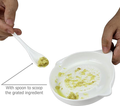 EIKS Ceramic Ginger Grater for Grinding Wasabi Fruits Vegetables Ginger Garlic - Image 6