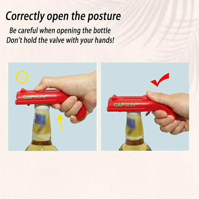 Black Cap Gun Bottle Opener - Image 3